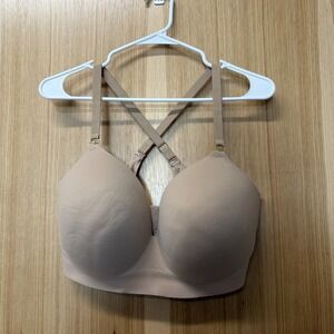 Victoria's Secret Praline Logo Strap 40DDD T-Shirt Lightly Lined Wireless Bra VS